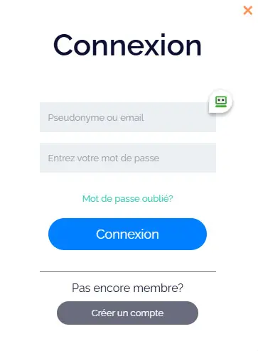 Connexion des membres du STAKES CASINO