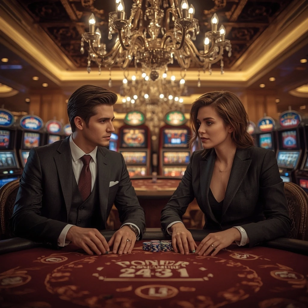 Deux joueurs de poker dans un Stakes Casino